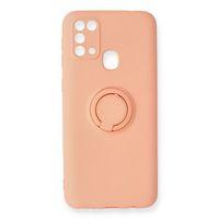 Newface Samsung Galaxy M31 Kılıf Viktor Yüzüklü Silikon - Pudra