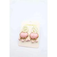 Taşlı Küpe - Pembe