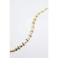 Taşlı Üçgen Bileklik - Altın