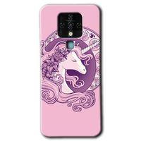 MRCİLETİSİM Tecno Camon 16 Kılıf HD Desen Baskılı Arka Kapak+Temperli Cam - Unicorn-Pembe