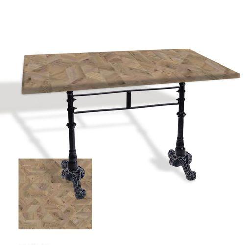 Dockers Çipa 3002 Döküm Ayak Masa 70x120 cm - (Werzalit, Wermodin ve Allzalit Tabla) - Edgy Wood