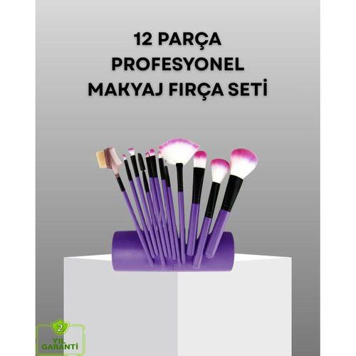 Ultra Yumuşak 12’li Makyaj Fırça Seti – Dökülme Yapmaz, Dalin Şampuan İle Temizlenebilir