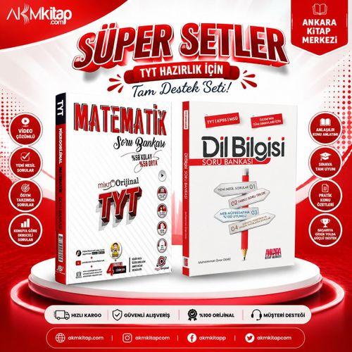 Orijinal TYT Mikro Matematik ve AKM Dil Bilgisi Soru Bankası Seti 2 Kitap