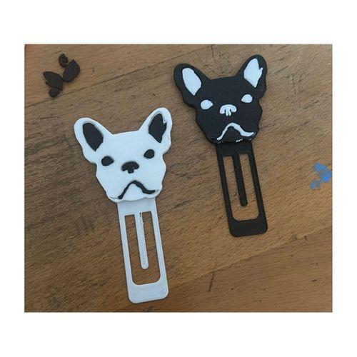 French Bull Dog Kitap Ayracı 3D Baskı (Bu ürün Sadece Plastik parçadır - Almadan Önce Soru Sorabilirsiniz)