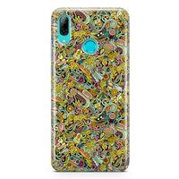 Huawei P Smart 2019 Kılıf Hippie Doodle Arka Kapak Koruma Desenli Full Koruyucu