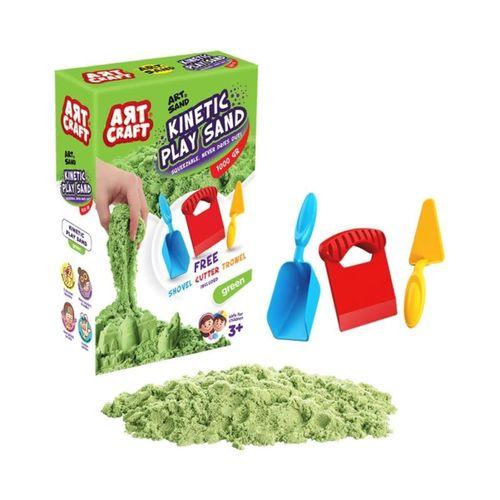 Çocuk 03692 Aksesuarlı Yeşil Kinetik Oyun Kumu 1000 gr -Dede