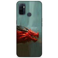 Huawei P40 Kılıf Dragons (17) Tasarım Kılıf Siyah Boynuzlu Ejderha