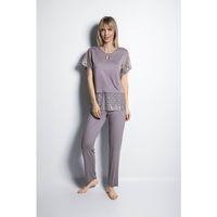 Yakası Detaylı Brode Dantelli Pijama Takımı