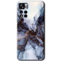 MRCİLETİSİM Xiaomi Redmi Note 11 Pro Plus 5G Kılıf HD Desen Baskılı Arka Kapak+Temperli Cam - Otantik Mermer