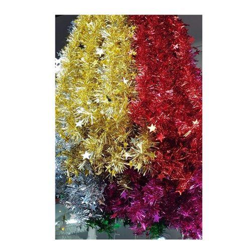 Fiesta Sim Süs Metalik Parlak Yıldız 10cm 2m karışık - 3 adet