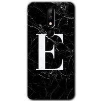 Casper Via P3 Kılıf HD Desen Baskılı Arka Kapak - Siyah Mermer Desenli E Harfi