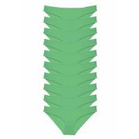 10 adet Süper Eko Set Likralı Kadın Slip Külot Yeşil