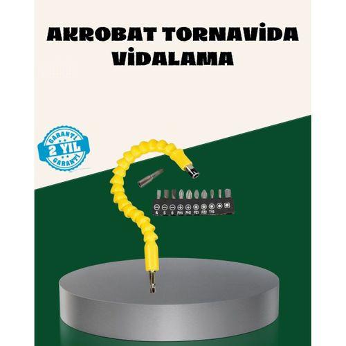 12 Parça Akrobat Bits Seti Çok Amaçlı Vidalama Dayanıklı Çelik