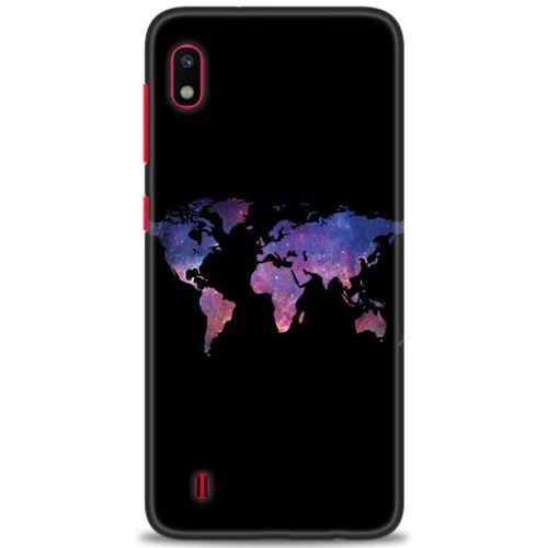 Samsung Galaxy A10 Kılıf HD Baskılı Kılıf - Dünya Haritası + Tam Ekran Koruyucu