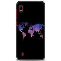 Samsung Galaxy A10 Kılıf HD Baskılı Kılıf - Dünya Haritası + Tam Ekran Koruyucu
