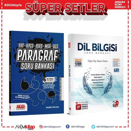 3D TYT Dil Bilgisi ve AKM Paragraf Soru Bankası Seti 2 Kitap