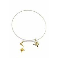 Kutup Yıldızı Tasma Kolye - Gümüş