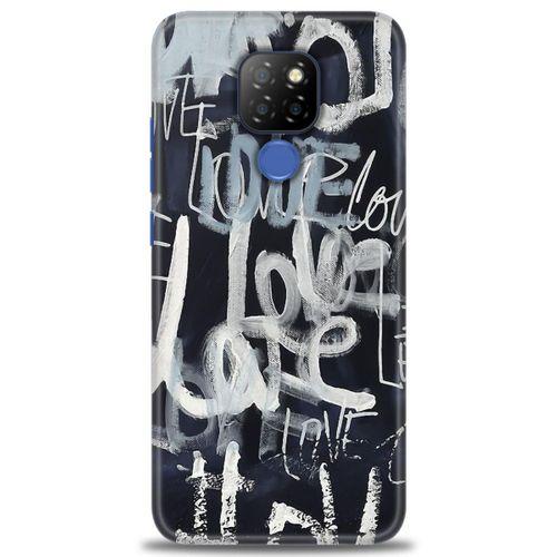 General Mobile GM 20 Kılıf HD Baskılı Kılıf - Gri Love + Tam Ekran Koruyucu