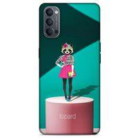 Oppo Reno 4 Kılıf FunnyMaX (10) Full Koruma Kılıfı Yeşil Pembe