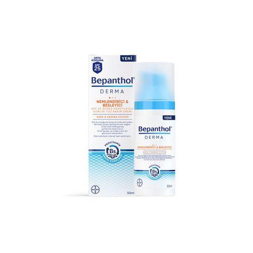 BAYER Bepanthol Derma Nemlendirici Besleyici SPF25 Günlük Yüz Bakım Kremi 50 ml 8699546358908
