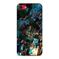 Lopard Apple iPhone SE 2020 Uyumlu Kılıf Soyut Sanat (36) Desenli Glitter Kılıf