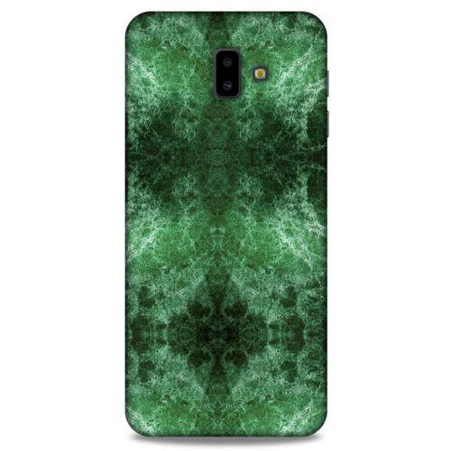 Mermer Desenli (12) Tema Koruyucu Silikon Yeşil Samsung Galaxy J6 Plus Kılıf