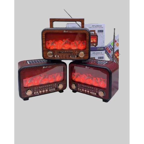 Solar Panelli Alev Işıklı Bluetooth Hoparlör – Çoklu Giriş, Uzun Pil Ömrü