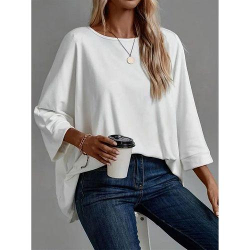 Kadın Truvakar Kollu Bisiklet Yaka Viskon Bluz