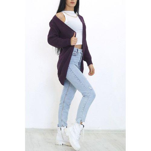 Triko Selanik Hırka Mor - 7654.1319.