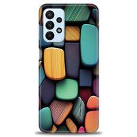 Samsung Galaxy A23 4G Kılıf HD Baskılı Kılıf - Renkli Taşlar + Tam Ekran Koruyucu