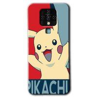 Tecno Camon 16 Kılıf HD Desen Baskılı Arka Kapak - Pikaçhu + Kırılmaz Cam