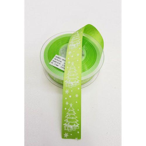 Parlak Yeşil Yılbaşı Grogren Kurdele 2,5 cm