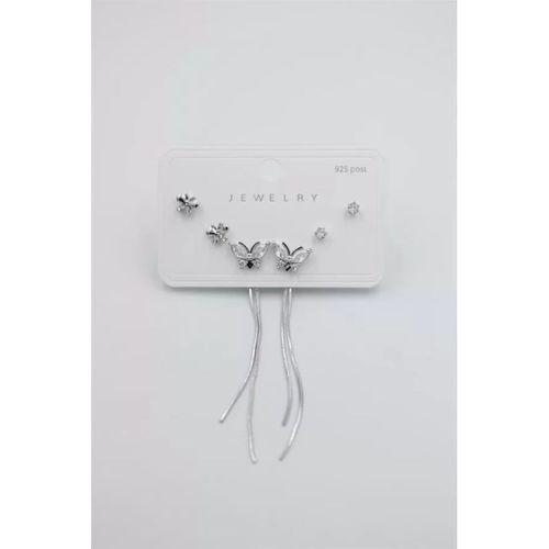 Çoklu Set Küpe - Gümüş