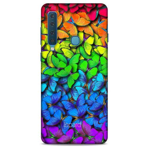 Samsung Galaxy A9 2018 Kılıf Kelebek Etkisi (4) Koruma Kılıfı Yeşil Kırmızı