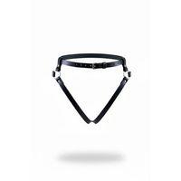 Siyah Tanga - Külot Deri Tokalı Vücut Jartiyeri - Brf1007