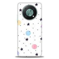 Huawei Nova Y90 Kılıf HD Baskılı Kılıf - Yıldız ve Daireler + Tam Ekran Koruyucu