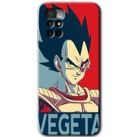 MRCİLETİSİM Xiaomi Redmi Note 11 4G Kılıf HD Desen Baskılı Arka Kapak+Temperli Cam - Vegeta