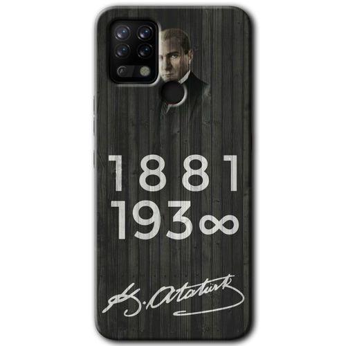 Tecno Pova Kılıf HD Desen Baskılı Arka Kapak - Atatürk Ahşap İmza