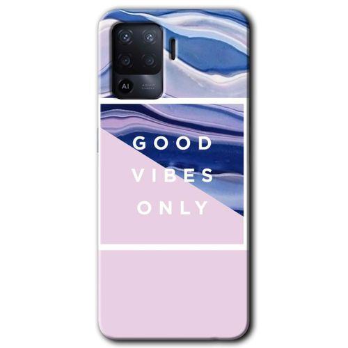 Oppo Reno 5 Lite Kılıf Baskılı Arka Kapak - Good Vibes +Tam Ekran Koruyucu