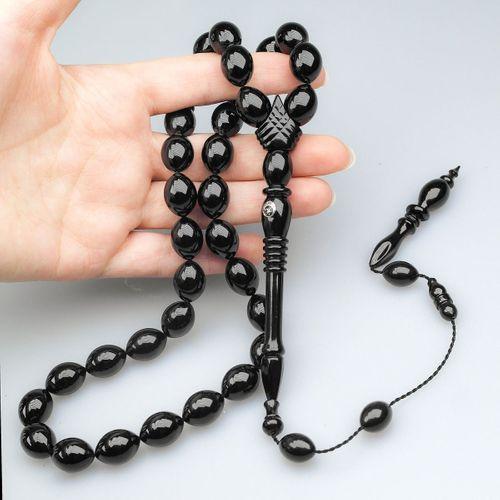 Oltu Taşı Özel Seri Kelepçe İmame İşçilikli Tespih