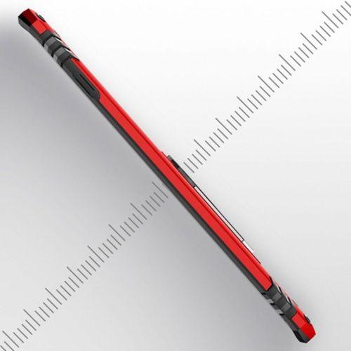Samsung Galaxy S10 Plus Kılıf Zırhlı Standlı Mıknatıslı Tank Kapak - Kırmızı