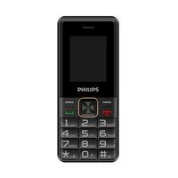 PHILIPS Xenium E6105, 128Mb, Siyah, 48Mb Ram, 1,77inc Ekran, 4G Çift Sim Desteği, FM Radyo, 1000mAh Pil, Türkiye KVK Garantili