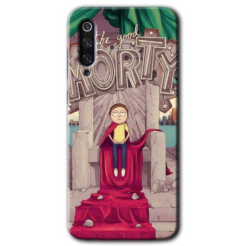 MRCİLETİSİM Xiaomi Mi 9 Kılıf Baskılı Kapak - Morty + 5D Tam Kaplayan Cam