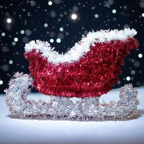 YÜKSEK KALİTE YILBAŞI DEKORU NOEL BABA KIZAĞI DEKORU METALİK YILBAŞI VİTRİN DEKORLARI 25X36 CM