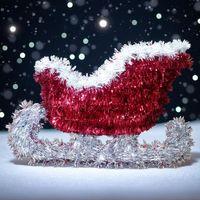 YÜKSEK KALİTE YILBAŞI DEKORU NOEL BABA KIZAĞI DEKORU METALİK YILBAŞI VİTRİN DEKORLARI 25X36 CM