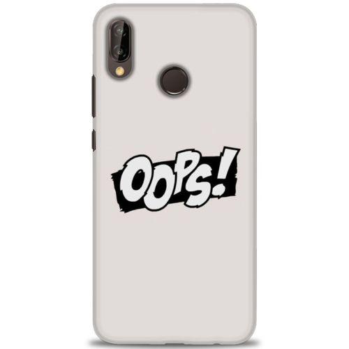 Huawei P20 Lite Kılıf HD Baskılı Kılıf - Oops! + Tam Ekran Koruyucu