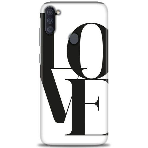 Samsung Galaxy M11 Kılıf HD Baskılı Kılıf - Love + Tam Ekran Koruyucu