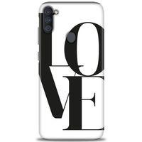 Samsung Galaxy M11 Kılıf HD Baskılı Kılıf - Love + Tam Ekran Koruyucu