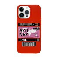 iPhone 14 Pro Uyumlu Sydnet Ticket Desenli Premium Silikonlu Lansman Telefon Kılıfı
