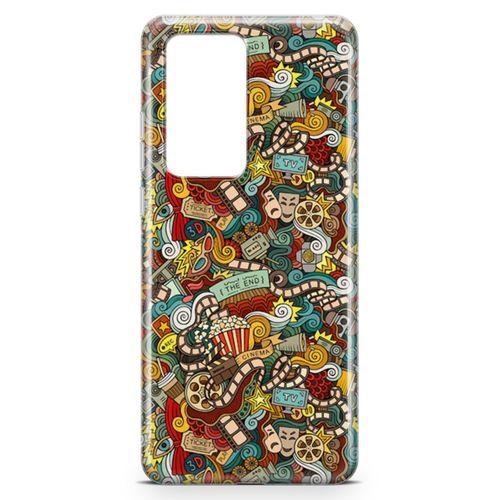 Huawei P40 Pro Kılıf Doodle Yeni Filmler Arka Kapak Koruma Desenli Full Koruyucu
